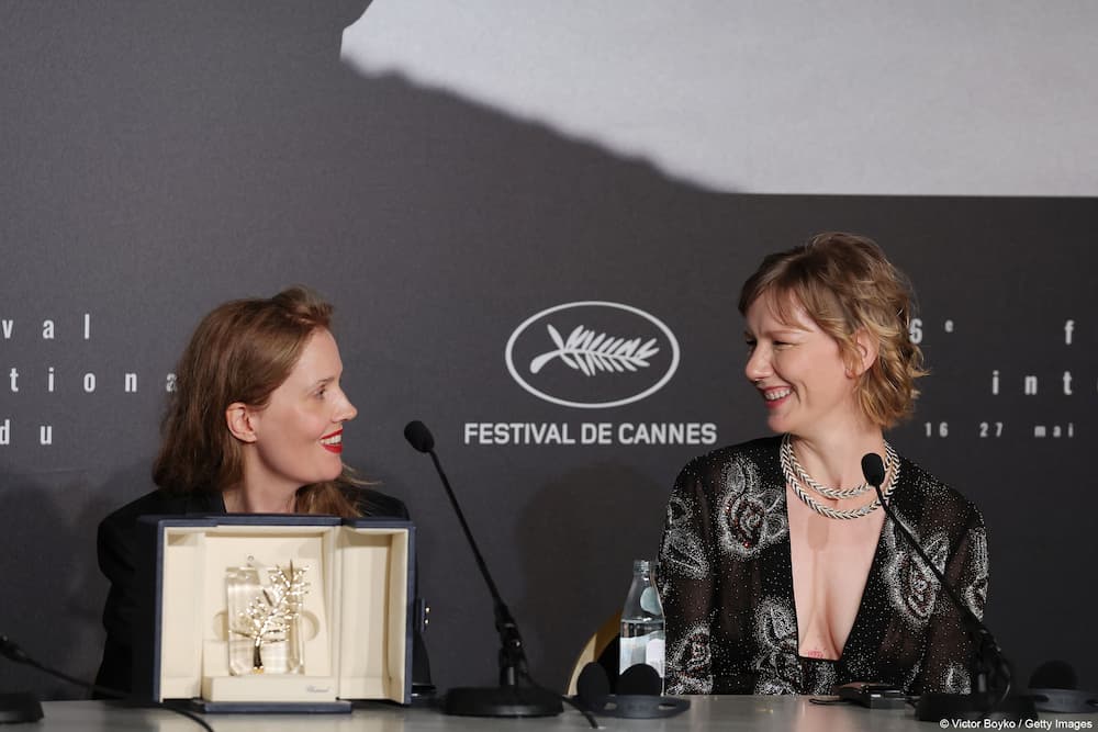 La réalisatrice Justine Triet et l’actrice Sandra Hüller © Victor Boyko | Getty Images